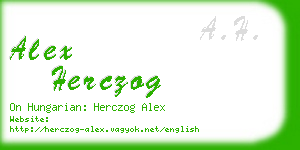 alex herczog business card
